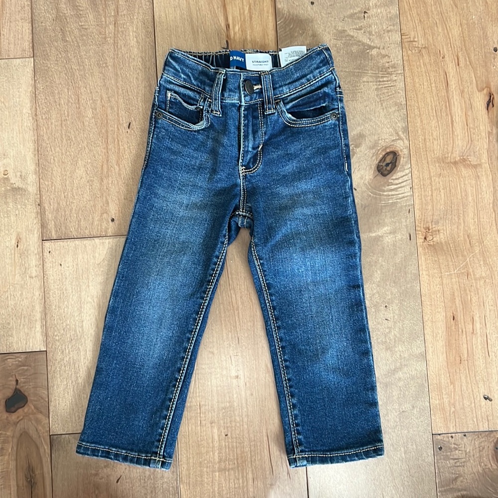 Old Navy straight leg adjustable waist jeans 2T NWOT.
